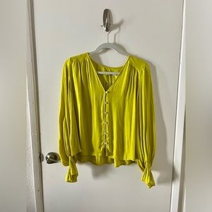 Anthropologie Liora Embroidered Button Down